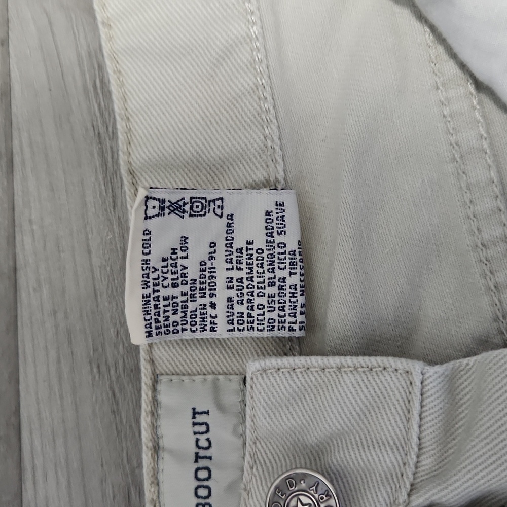 Faded Glory Women's High Rise Cream Colored Denim Jeans Boot Cut Size 14 - Picture 7 of 13